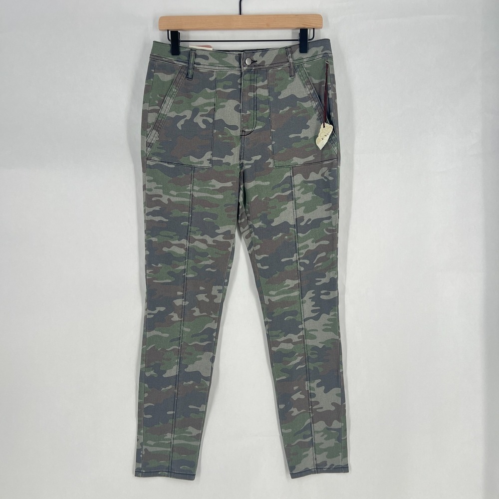 Knox Rose Skinny Pants Womens 10 Multicolor Stretch Camouflage High Rise Classic